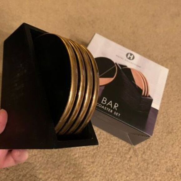 Hotel Collection 4 Coaster Bar Coasters Set - Picture 9 of 10